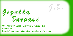 gizella darvasi business card
